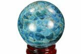 Bright Blue Apatite Sphere - Madagascar #100303-1